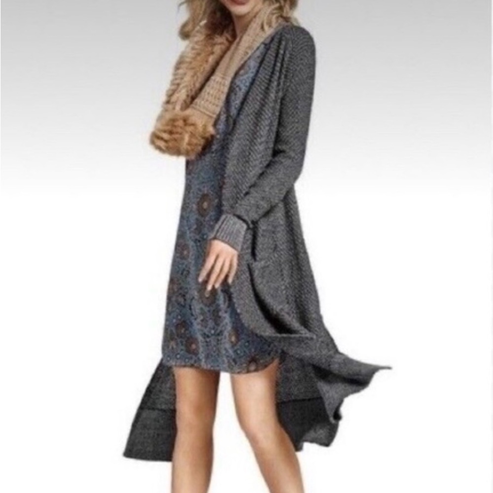 CAbi Provincial Blue Paisley Shirt Dress- Large - Picture 3 of 10